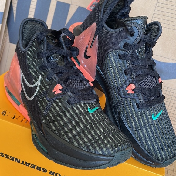 Nike LEBRON WITNESS VI Black/Metallic Silver Sequoia Men’s ••• - Picture 7 of 16